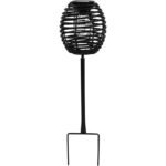 PROGARDEN BLACK RATTAN SOLAR BALL LAMP - Image 3