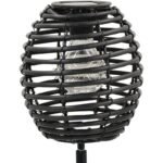 PROGARDEN BLACK RATTAN SOLAR BALL LAMP - Image 4