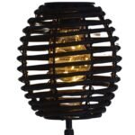 PROGARDEN BLACK RATTAN SOLAR BALL LAMP - Image 6