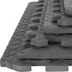 Puzzle mat for sports equipment, light gray, 9 pieces, HMS MP12 - Image 3