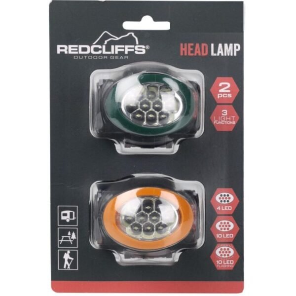 REDCLIFFS TOURIST HEADLAMP 2 PCS