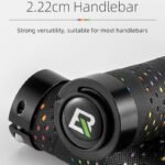 Rockbros bicycle handlebar grips black and red - Image 3
