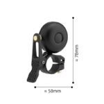 Rockbros black handlebar bicycle bell - Image 2