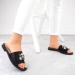 S.Barski W OLI262A black zirconium flip-flops - Image 4