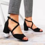 Sergio Leone W SK367A black block heel sandals - Image 6