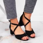 Sergio Leone W SK367A black block heel sandals - Image 7