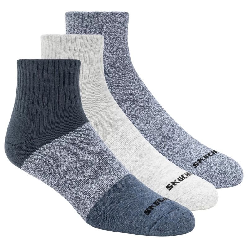 lupin-wear-ca-skechers-3pk-mens-qtr-colorbloc-socks-s118998-blu-multicolor-41-46-1653099 Skechers 3pk Mens Qtr Colorbloc Socks S118998-BLU Multicolor 41-46 - Image 1