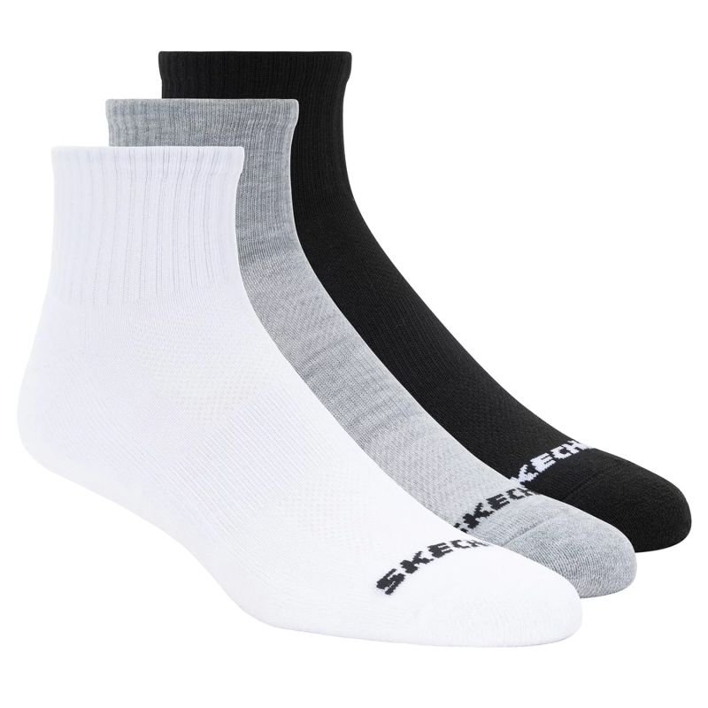lupin-wear-ca-skechers-3ppk-qtr-crew-socks-s114235-bkwg-white-43-46-1653081 Skechers 3PPK Qtr Crew Socks S114235-BKWG White 43-46 - Image 1