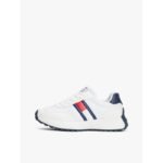 Tommy Hilfiger womens FLAG LOW CUT LACE-UP SNEAKERS T3X9-33877-1695X336-X336 WHITE/BLUE - Image 5