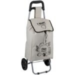 TROLLEY SHOPPING BAG ON WHEELS WITH FRAME 25L GRAY - Image 3