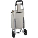 TROLLEY SHOPPING BAG ON WHEELS WITH FRAME 25L GRAY - Image 4