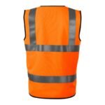 Unisex HV Bright Reflective Vest (Fluorescent Orange) - Image 2