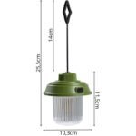 USB CAMPING LAMP FLASHLIGHT 3 TYPES OF LIGHT REDCLIFFS KHAKY - Image 2