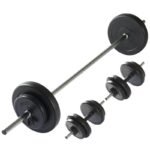 VIRTUFIT ADJUSTABLE BARBELL SET - DUMBBELL SET - 30.5 KG - BLACK