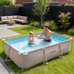 VIRTUFIT RECTANGULAR SWIMMING POOL 300 x 210 CM WITH FILTER PUMP BEIGE - Image 4