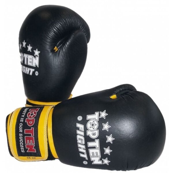 (W) TOP TEN FIGHT RTT-2 Boxing Gloves 10 oz Black and Yellow