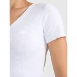 Womens basic V-neck T-shirt 4F 4FWMM00TTSHF3307-27M - Image 3