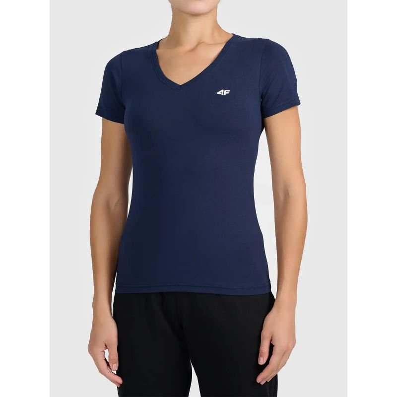 lupin-wear-ca-women-s-basic-v-neck-t-shirt-4f-4fwmm00ttshf3307-31s-2057673 Womens basic V-neck T-shirt 4F 4FWMM00TTSHF3307-31S - Image 1