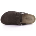 Womens brown leather closed-toe mules Vinceza 101332 - Image 3