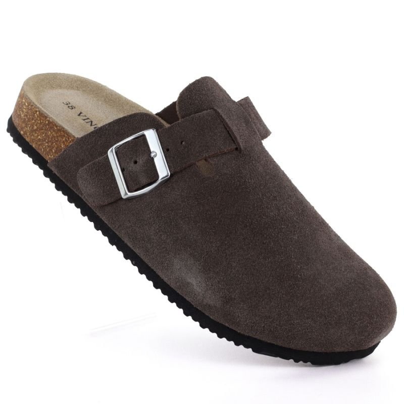 lupin-wear-ca-women-s-brown-leather-closed-toe-mules-vinceza-101332-2427082 Womens brown leather closed-toe mules Vinceza 101332 - Image 1