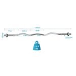 1200 mm slightly angled neck with thread - Image 7