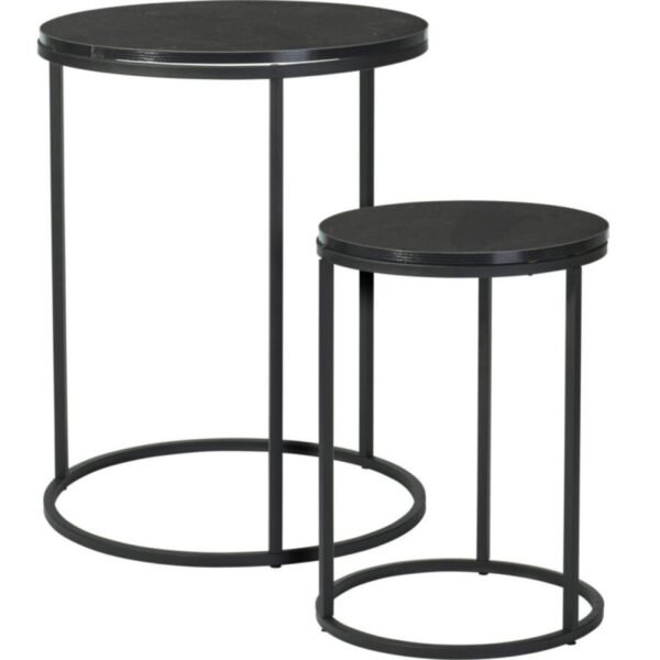 2-IN-1 COFFEE TABLE SET, WOODEN TABLETOP 30/40CM