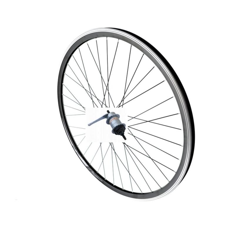 lupin-wear-ca-28-rear-wheel-nexus-3-speed-cone-black-silver-2859301 28 rear wheel nexus 3 speed cone black/silver - Image 1
