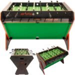 3-in-1 ROTARY GAME TABLE BILLIARDS TABLE FOOTBALL AIR HOOK-UP 121x84.5x85.3CM BLACK - Image 2