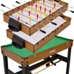 3-in-1 WOODEN TABLE FOR FOOTBALL, BILLIARDS, AIR HOOKUP 121x61x81CM