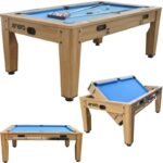 4-IN-1 MULTIGAMING TABLE BILLIARDS TABLE TENNIS HOOK-UP DINING TABLE 214x121.6x81.3CM WOODEN ENERO - Image 5