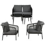 5-PIECE GARDEN FURNITURE SET MILAN