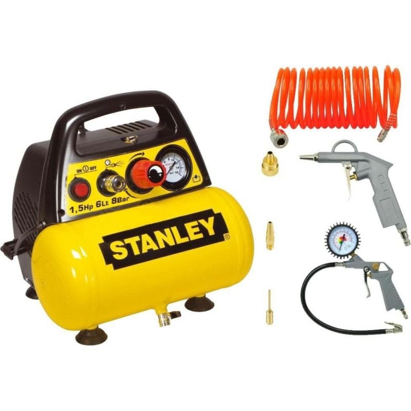lupin-wear-ca-6l-oil-free-compressor-stanley-pneumatic-kit-2229139 6L oil-free compressor + STANLEY pneumatic kit - Image 1
