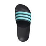 Adidas Adilette Aqua Slides childrens flip-flops black and blue JS2497 - Image 4