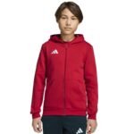 adidas Entrada 26 Full Zip Hoodie for Kids Red KH1781 - Image 3