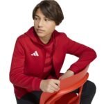 adidas Entrada 26 Full Zip Hoodie for Kids Red KH1781 - Image 5