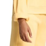 adidas Essentials Small Logo Feelcozy Womens Sweatshirt Yellow KC5278 - Image 5