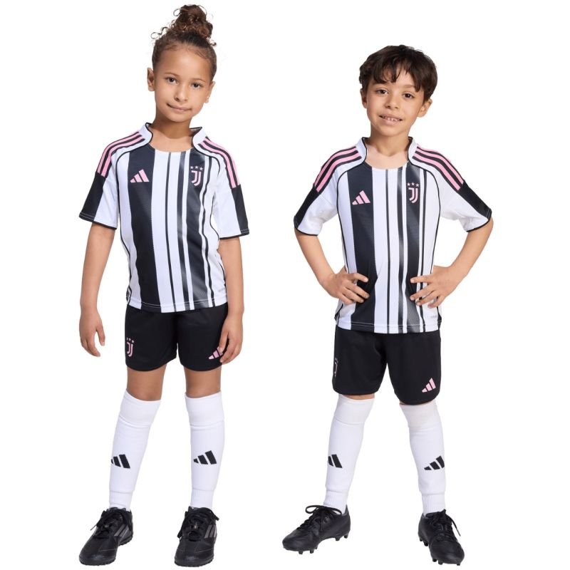 lupin-wear-ca-adidas-juventus-25-26-home-kids-kit-white-and-black-jn5220-1814734 adidas Juventus 25/26 Home Kids Kit White and Black JN5220 - Image 1