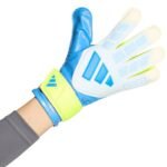 adidas Predator Training Kids Goalkeeper Gloves White, Yellow, and Blue KA7793 - Image 2