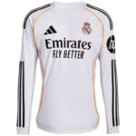 adidas Real Madrid 25/26 Long Sleeve Home Mens Jersey White JN8884 - Image 2