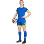 adidas Squadra 25 womens shorts blue and yellow JN5408 - Image 7
