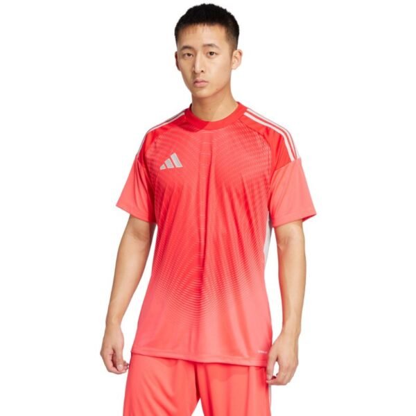 adidas Tiro 25 Competition Jersey Short Sleeve Mens Goalkeeper Shirt Red JI9717