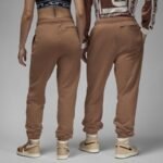 Air Jordan Wordmark Fleece Tracksuit Bottoms Brown - FZ3954-223 - Image 2