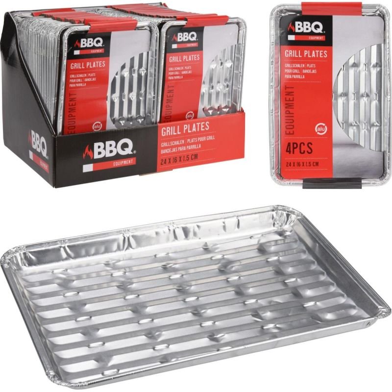lupin-wear-ca-aluminum-grill-trays-24x16cm-4pcs-1842897 ALUMINUM GRILL TRAYS 24x16CM 4PCS - Image 1