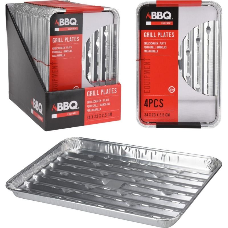 lupin-wear-ca-aluminum-grill-trays-34x23cm-4pcs-1842884 ALUMINUM GRILL TRAYS 34x23cm 4PCS - Image 1