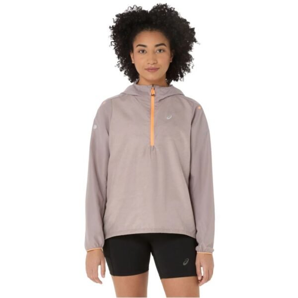 ASICS Fujitrail Packable Windbreaker 2012D313-020 Gray L