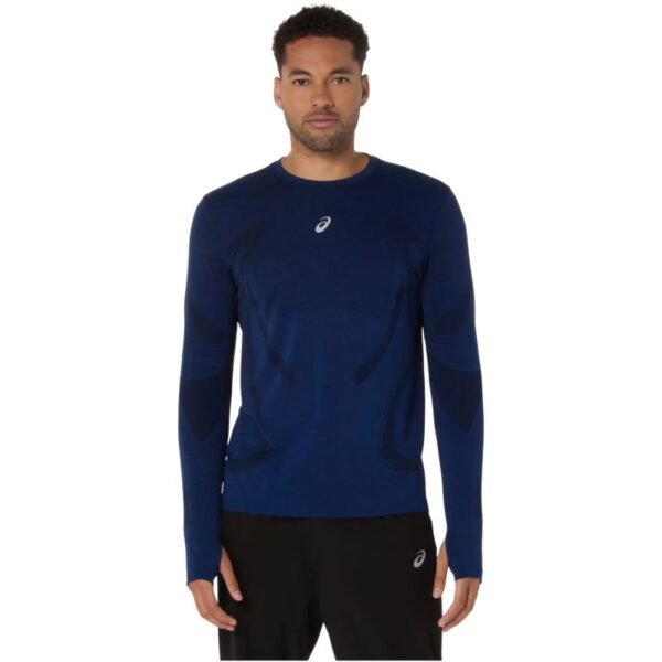 ASICS Road Seamless LS Top 2011D356-400 Navy Blue L