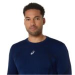 ASICS Road Seamless LS Top 2011D356-400 Navy Blue L - Image 3