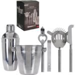 BARTENDER SET 6 PIECES DRINK SHAKER TONGUE