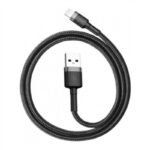 BASEUS LIGHTNING USB CABLE 2.4A 1M GREY-BLACK - Image 2