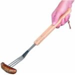 BBQ FORK 46CM WITH WOODEN HANDLE - Image 2